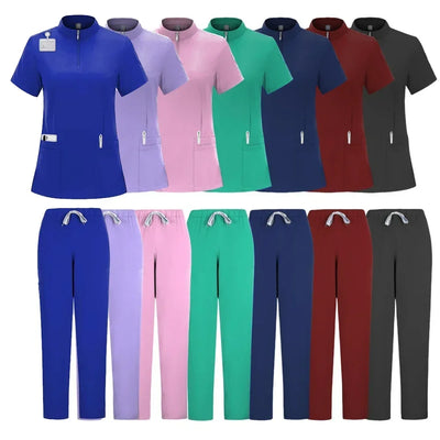 Tops Straight Pants Pet Clinic Nursing Scrubs Uniforms Sets