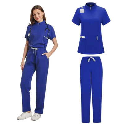 Tops Straight Pants Pet Clinic Nursing Scrubs Uniforms Sets