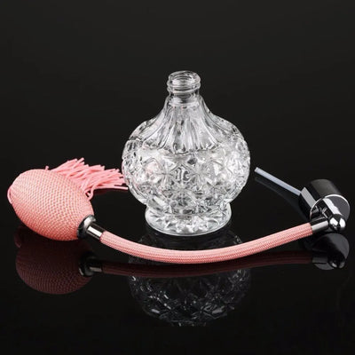 80ml Vintage Crystal Perfume Refill Bottle Yellow/Pink/Purple/Black Long / Short Spray Atomizer Refillable Parfume Bottles 18mm