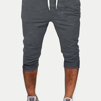 Men's Casual Basics Shorts, Chic All Match Capri Pants For Summer Fitness Running