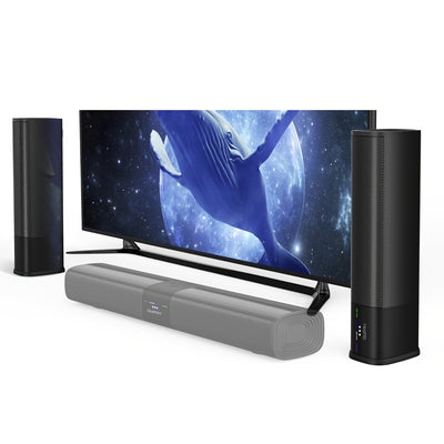 100W Soundbar with Detachable Subwoofer - 2-in-1 Tower Speaker, Wireless 5.0, 10-Level Adjustable Bass, HDTV-ARC/Optical/AUX, Horn Tweeter & Silk Dome Speakers for Smart TVs, Home Theater, Gaming, Sound Bar for Smart Tv, Gaming Audio, Modern Audio