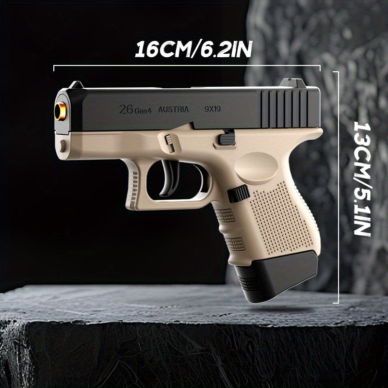 G26 New Toy Gun Soft Bullet Gun Pistol [Upgraded Version Of The Continuous Hair] Empty Hanging, Continuous Hair For A Single Shell Throwing, Toy Foam Shockwave, Outdoor Sports Shooting Games