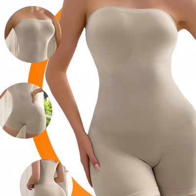Strapless Shapewear Bodysuit For Women Tummy Control Full Body Shaper Bodysuit Under Dresses Seamless