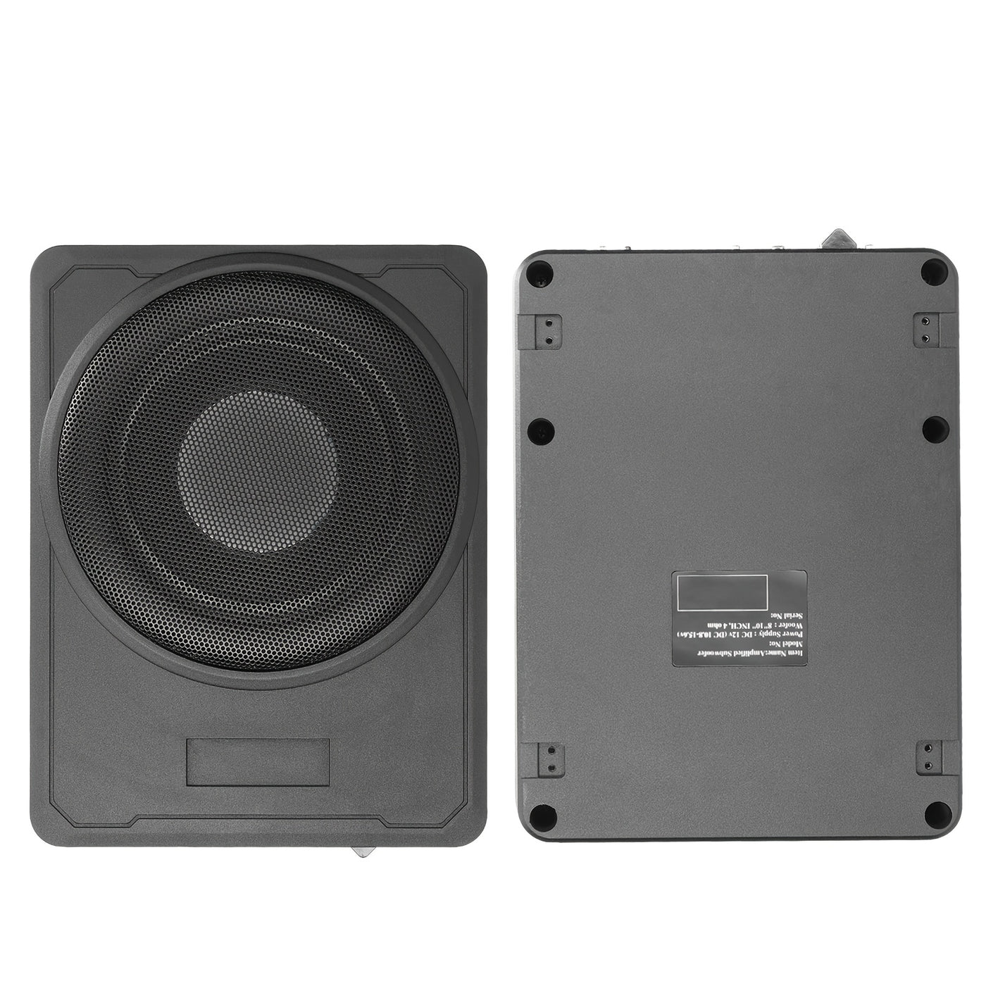 10 Inch 600W Car Subwoofer High Power Pure Bass Under-Seat Power Amplifiers Speaker 12 V For Car Truck RV, Without Battery