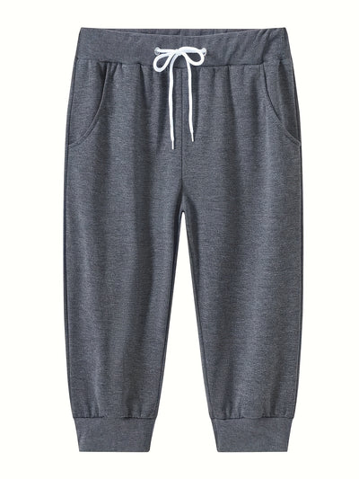 Men's Casual Basics Shorts, Chic All Match Capri Pants For Summer Fitness Running